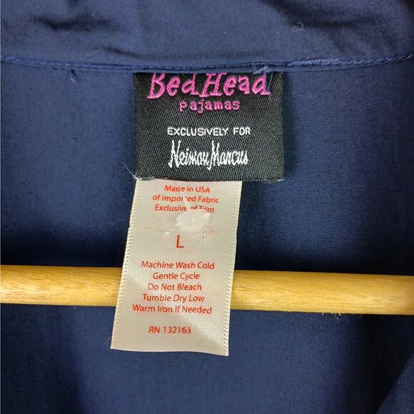 BeadHead x Neiman Marcus SZ L "Crazy Good Night" Button Front Night Shirt NWOT - Picture 6 of 6